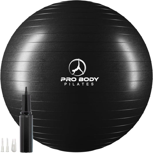Exercise Ball - Premium Gym-Grade Balance Ball for Fitness, Yoga, Workouts, Pregnancy, and Physical Therapy in Various Sizes