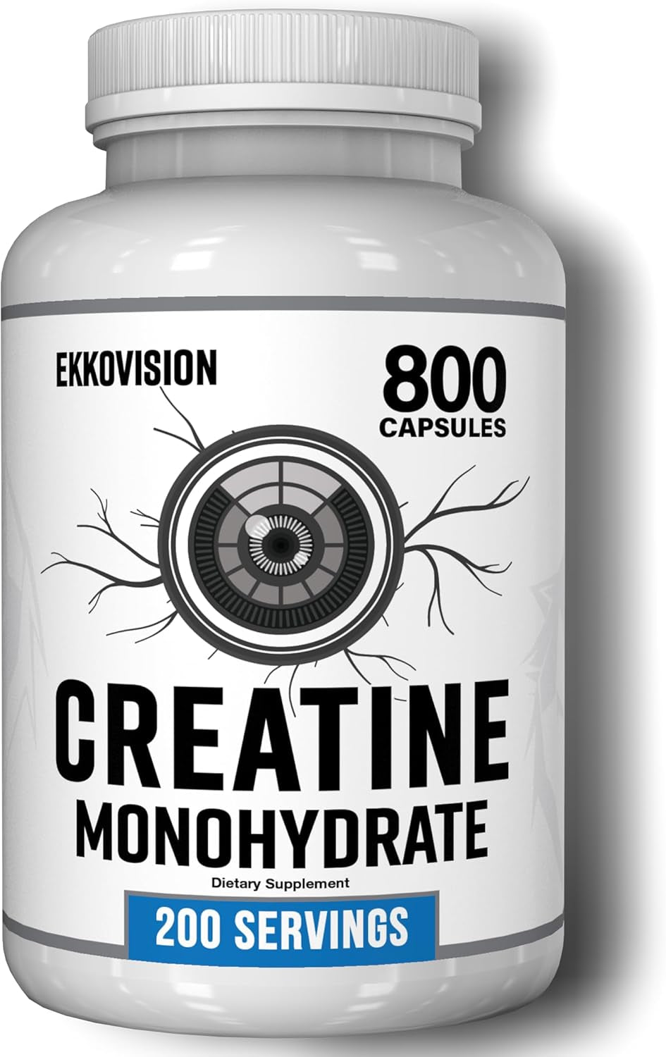 Micronized Creatine Monohydrate Capsules - Unflavored Supplement for Pre and Post Workout Support, 800 Capsules (200 Servings)