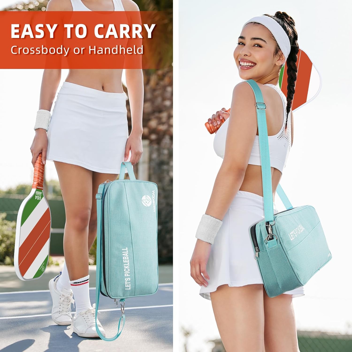 USAPA Approved Pickleball Set: 4 Paddles & 8 Balls, Fiberglass Rackets, Carry Bags for Beginners