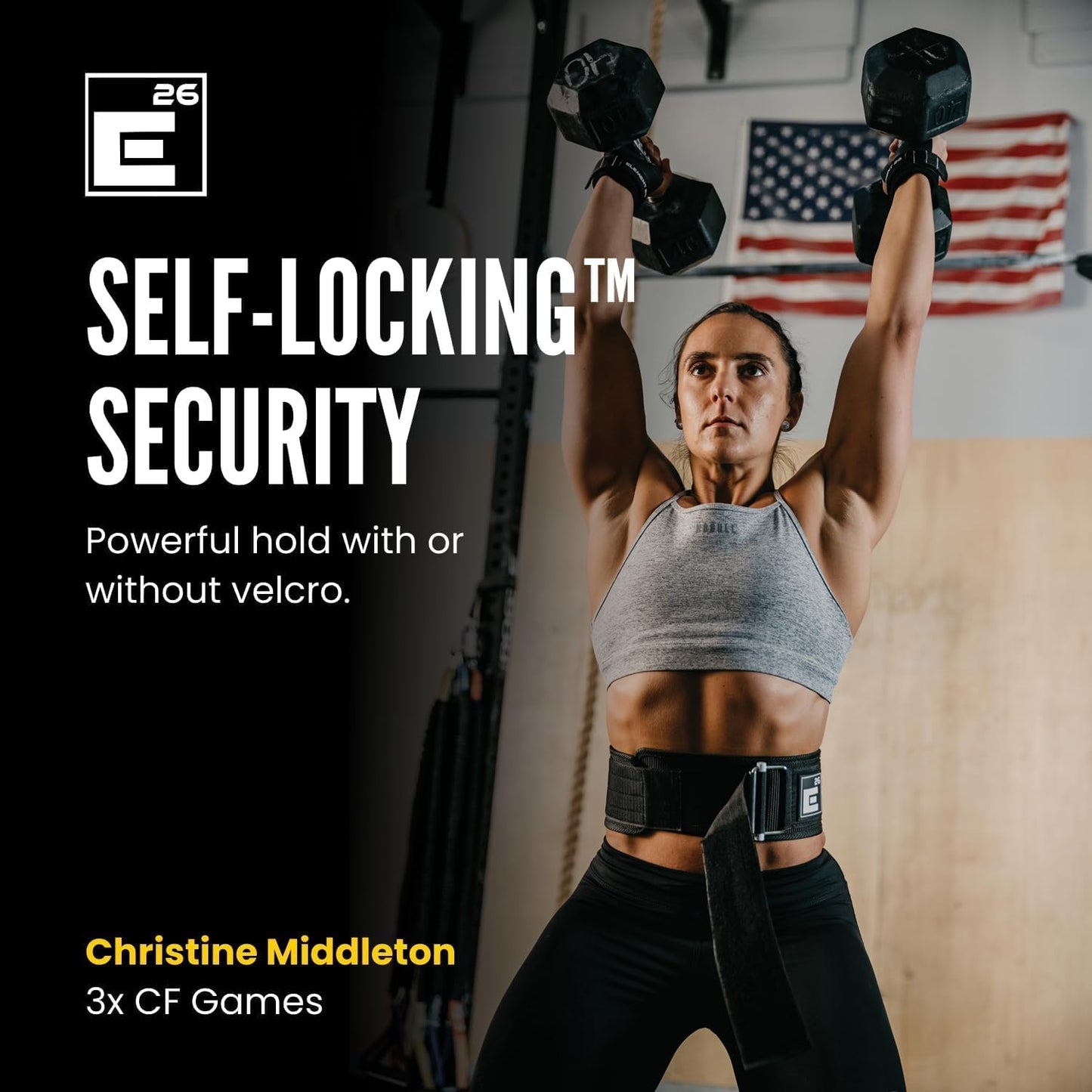 Self-Locking Weight Lifting Belt - Premium Weightlifting Belt for Serious Functional Fitness and Olympic Lifting Athletes - Lifting Support for Men and Women - Deadlift Training Belt